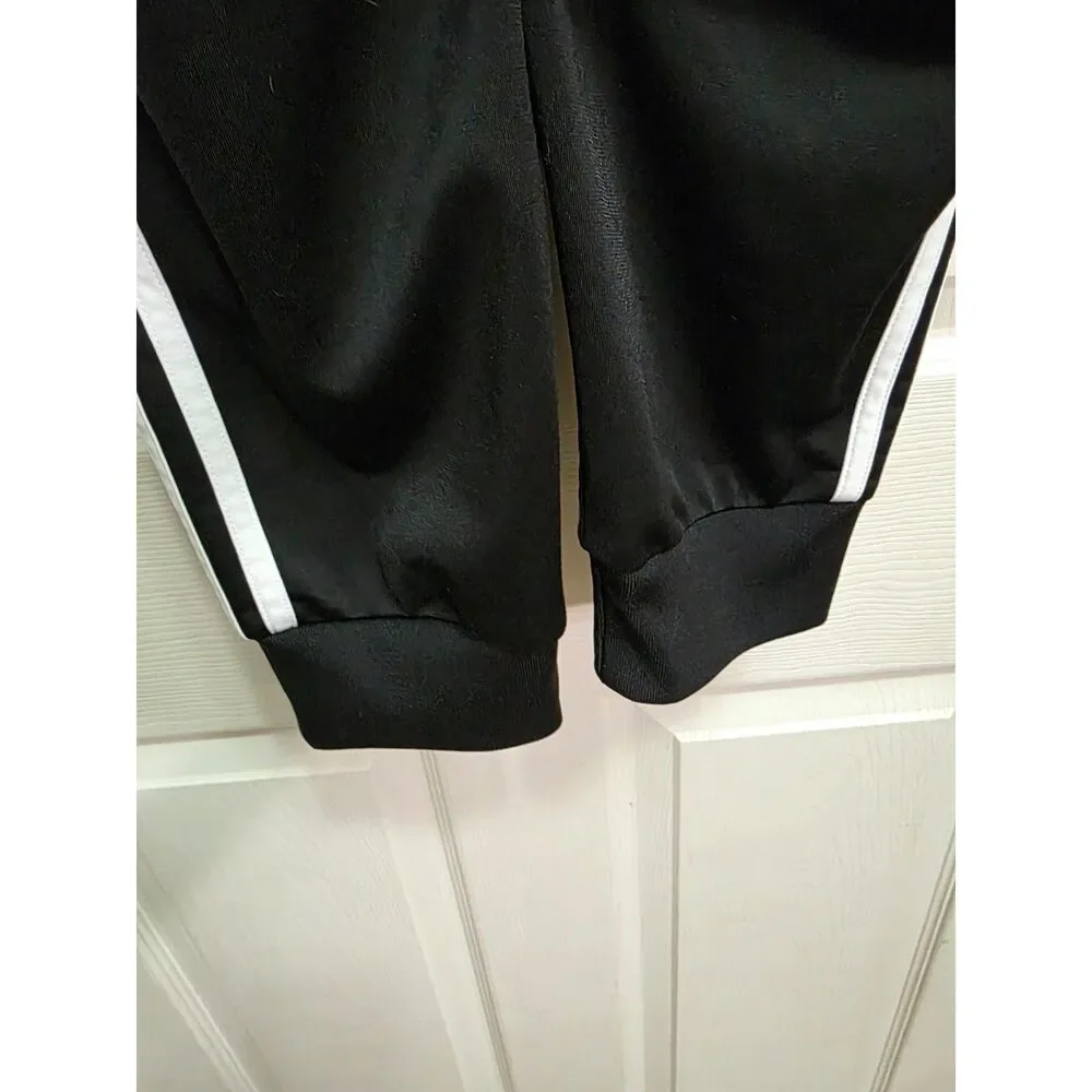 Adidas 3 Stripe Joggers Black Medium Athletic Track Pants - Picture 6 of 6